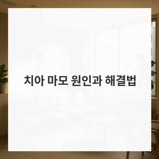 치아 마모 원인과 해결법
