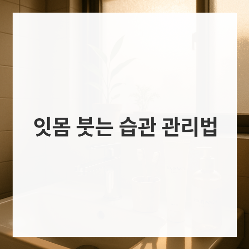 잇몸 붓는 습관 관리법
